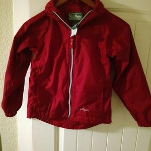LL Bean kids hooded waterproof jacket